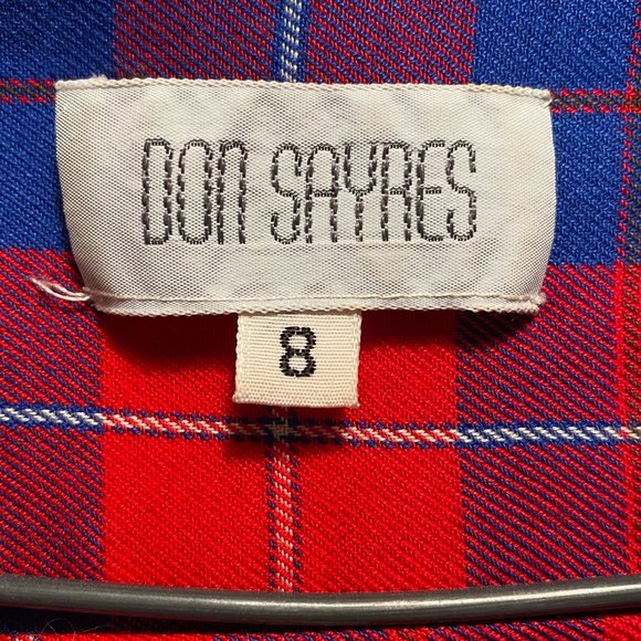 Don Sayres, plaid skirt set, size 8 - Picture 4 of 4